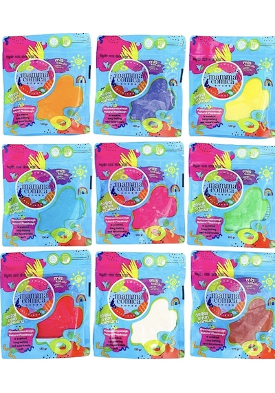 Mammacomica Dough 9'lu Doğal Oyun Hamuru - Refill Paket 9x130gr