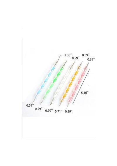 Merrys Nail Art Tırnak Süsleme Kalemi Dot Noktalama Kalem Seti 5'li