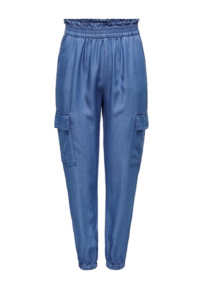 Only Onlcharıs Lıfe Hw Pb Cargo Pant Cc Wvn Kadın Mavi Pantolon - 15338316 Mavi