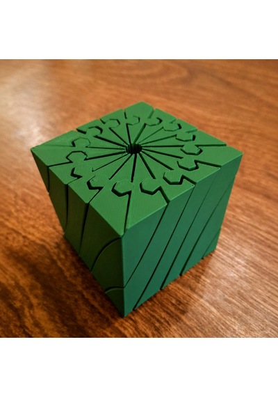 3d Baskı Twisting Küp - Mekanik Dönen Bulmaca Küpü-yeşil