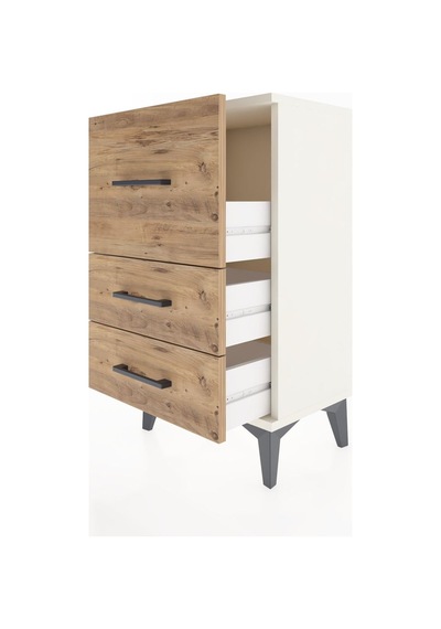 Arges Komodin Tek Raflı 2 Çekmeceli 44x30x80 Aytaşı-çam Aytaşı