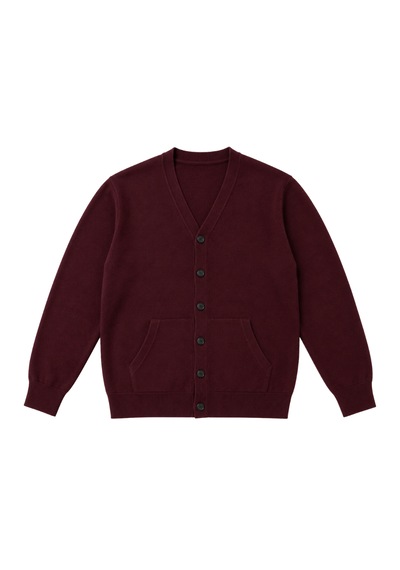 Battalmoda Erkek Büyük Beden Bordo Cepli Düğmeli Triko Hırka 3xl-4xl-5xl-6xl