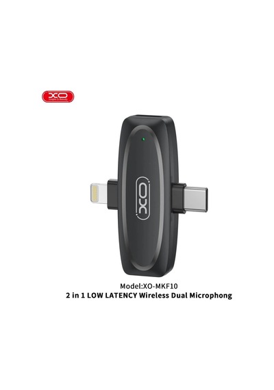 Özel Üretim Kayıt Yayın Toplantı Mkf10 2'si 1 Arada Type-c Ve Lightning Kablosuz Mikrofon