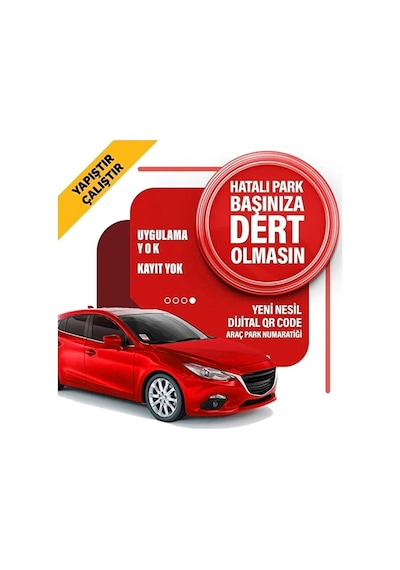 5 Adet Numaratik Qr Okuyucu Hatalı Park Cam Etiketi Sticker Numaranız Görünmez
