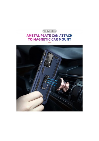 Newface - 309 - Samsung Galaxy A33 5g Kılıf Sofya Yüzüklü Silikon Kapak - Edntrend - - Lacivert