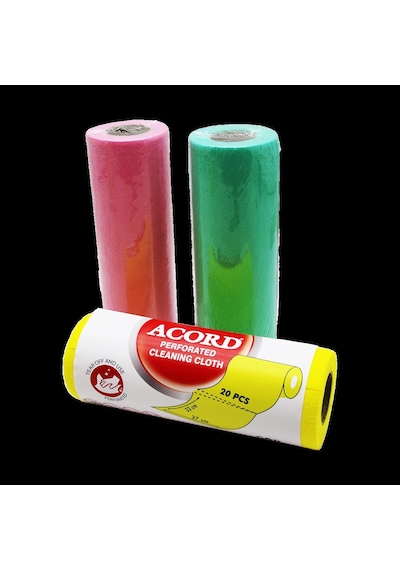 Acord Softtex-415 Rulo Perforated Sarı Bez 20 Parça 5468 Çok Renkli
