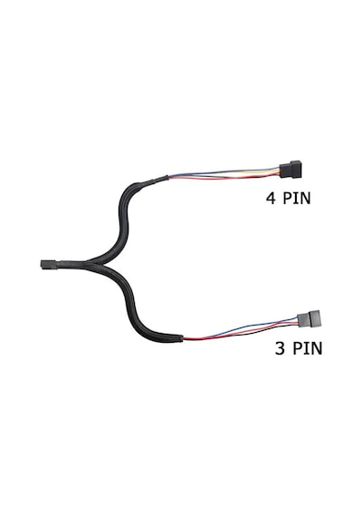 Fan Çoklayıcı Y Pwm Splitter Kablosu 4Pin Dişi 4Pin - 3Pin Erkek