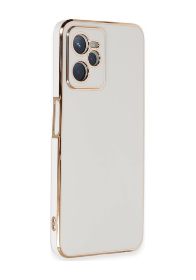Gld-spt- Newface Realme C35 Kılıf Volet Silikon - Beyaz