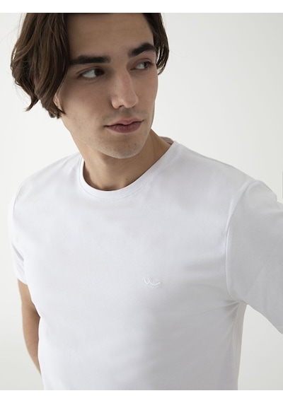 Ltb Basic Slim Fit Erkek T-Shırt Beyaz 012248451560033 - 100 Beyaz