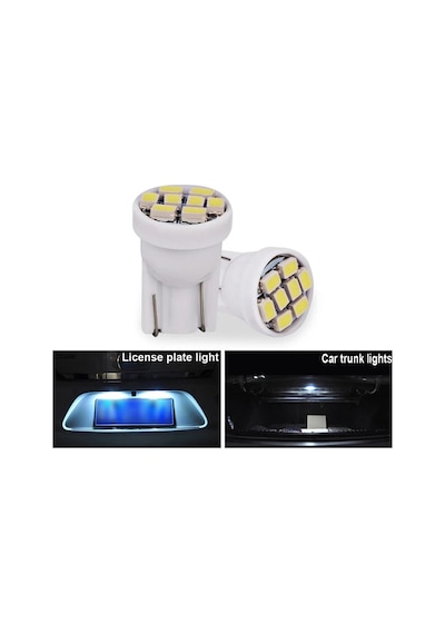 4 Adet Beyaz Renk - Mini Dipsiz Led Ampul T10 - Her Araca Uyar