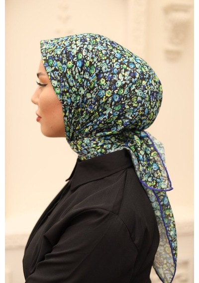 Silk Home Karanfil Desen Soft Pamuk Eşarp Pastel Yeşili