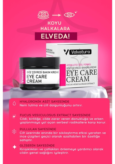 Velvatura Göz Çevresi Bakım Kremi 30 ML