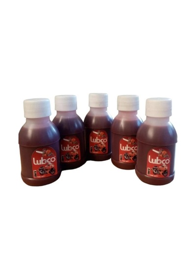 Lubco 2T İki Zamanlı Kırmızı Benzine Karışım Yağı 5 x 100 ML