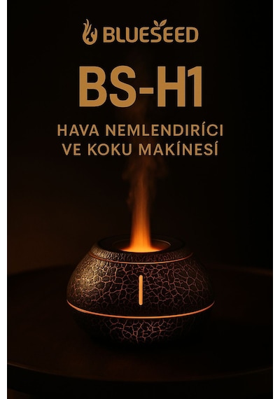 Bs-h1 Işıklı Buharlı Ultrasonic Hava Nemlendirici Aroma Difüzörü Oda Kokusu