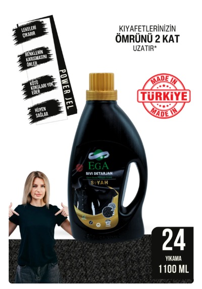 Siyah Sıvı Yıkama Deterjanı 4x 1100 Ml 4 L