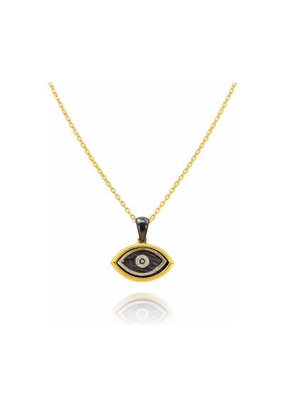 G&a Jewels - Derin Bakış - 925 Ayar Oksitli Yaldız Altın Kaplama Gümüş Kolye Altın - Gümüş 40+5 Cm G&a Jewels - Derin Bakış - 925 Ayar Oksitli Yaldız Altın Kaplama Gümüş Kolye Altın - Gümüş 40+5 Cm