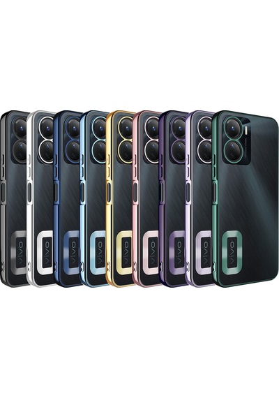 Vivo Y16 Uyumlu Logo Gösteren Kamera Korumalı Renkli Tasarım Kılıf