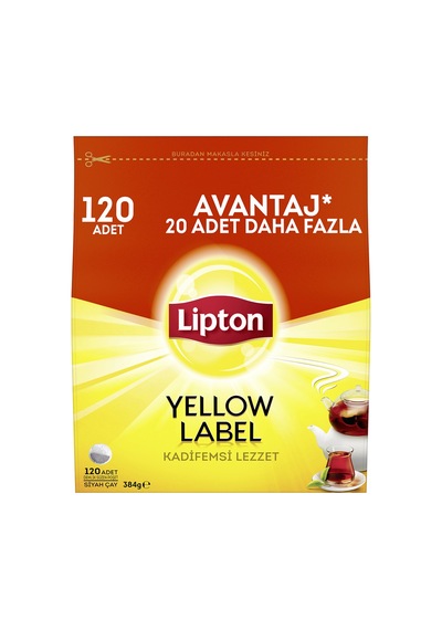5 Adet Lipton Yellow Label Demlik Poşet Çay 120'li 384 G