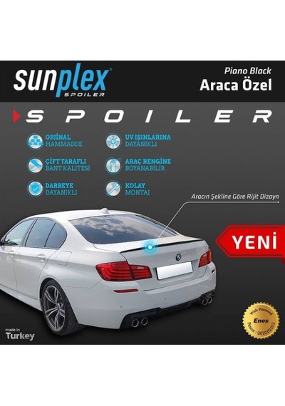 Bmw F10 Spoiler Anatomik Parlak Siyah Pleksi