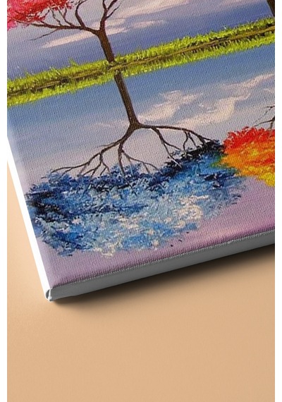 Webstyle Sayılarla Boyama Seti Kasnaklı Ağaçlar Ve Yansıma 50 X 65 Cm