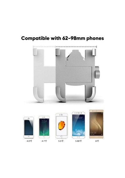Alüminyum Gövdeli Metal Ayna Bağlantılı Motosiklet Telefon Tutucu 7 İnç Xl 1