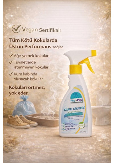Pısy & Pısy Pisy & Pisy Vegan Sertifikalı Koku Giderici