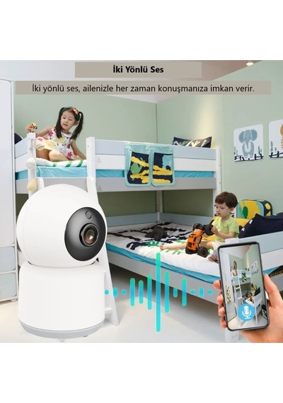 Cata Gece Görüşlü 360 Derece Wifi Akıllı Ip Kamera - Ct-4050