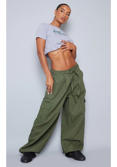 Gri Oversize Beverly Hills Crop - Oversize Baskılı Gri
