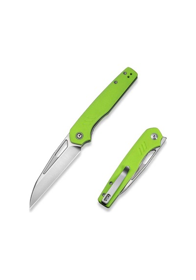 Civivi Guile Front Flipper & Thumb Hole Knife Green G10 Handle Satin Finished Kamp Çakı Yeşil