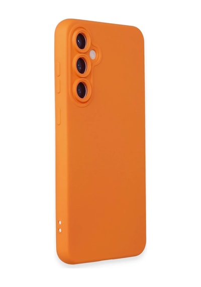 Newface - 530 - Samsung Galaxy Uyumlu S23 Fe Kılıf Nano İçi Kadife Silikon - Csmo-tex - - Turuncu
