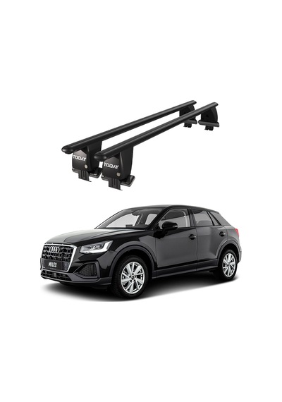 Royal Audi Q2 2016 Ve Sonrası Uyumlu Siyah Kilitli Ara Atkı Port Bagaj Tavan Barı