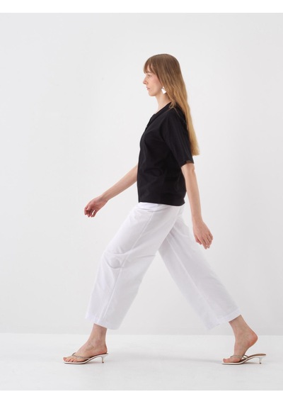 Xint Siyah Pamuk Dokulu Oversize Bluz 602471