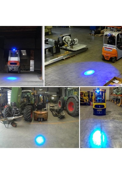 Forklift Çalışma Güvenlik Lambası Mavi İşaret Lamba 12-32V