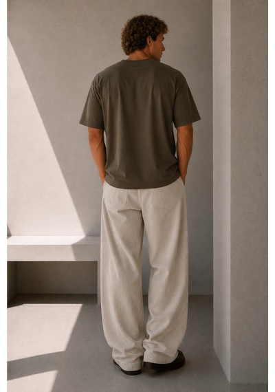 Alexandergardi Oversize Bisiklet Yaka T-shirt Haki