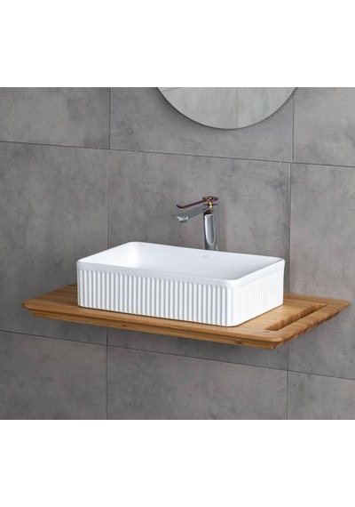 Lena - Tezgah Üstü Lavabo Mat Beyaz  - E W1004mb- Diğer