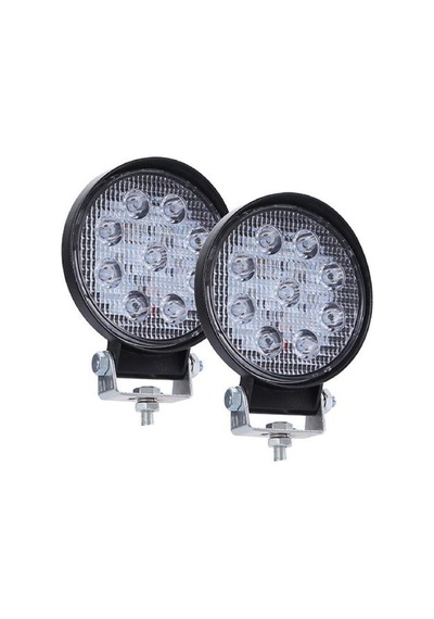 Off Road Gündüz Farı 9 Led Yuvarlak Çalışma Lambası 27w - 2 Adet