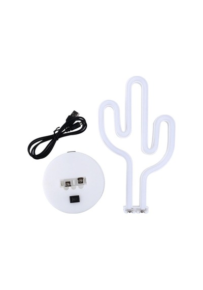 Buffer Kaktüs Dekoratif Neon Led Masa Ve Duvar Lambası Gece Lambası Çok Renkli