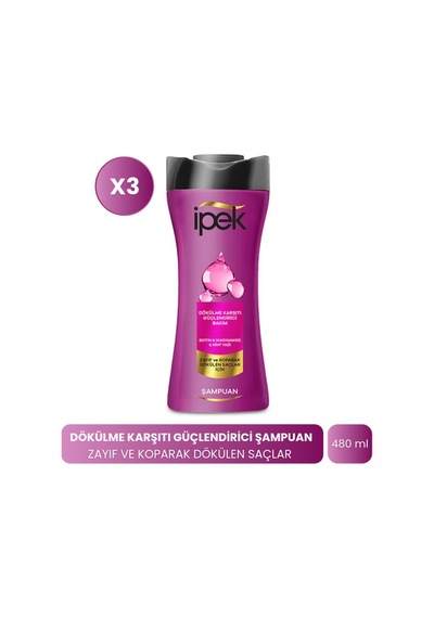 İpek Biotin & Niacinamide & Hint Yağı Zayıf Ve Saçlar İçin Şampu PKT.IPEK.013