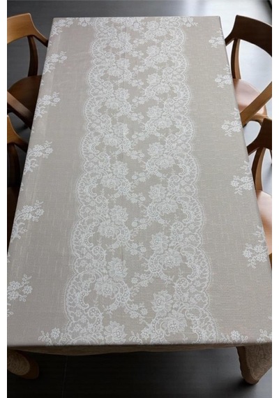 Zaraf Dertsiz Masa Örtüsü 150x150 Cm Kahve