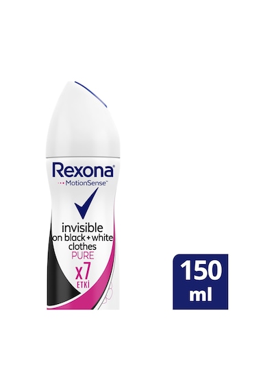 Rexona Invisible On Black+White Clothes Pure Kadın Sprey Deodorant 150 ML