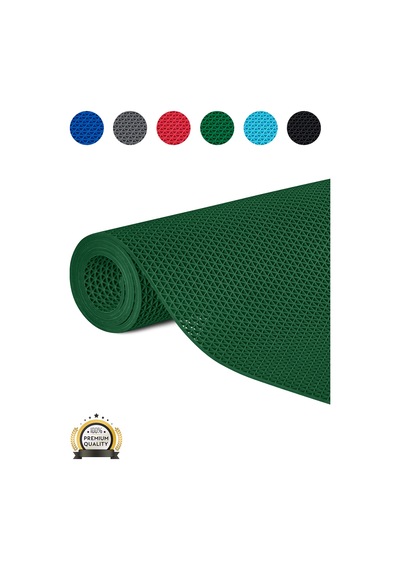 Hortumtech Zmat Yıldız Paspas Kaydırmaz Pvc Islak Zemin Duş Havuz Su Tahliyesi 5 Mm - Yeşil 90 X 900 Cm