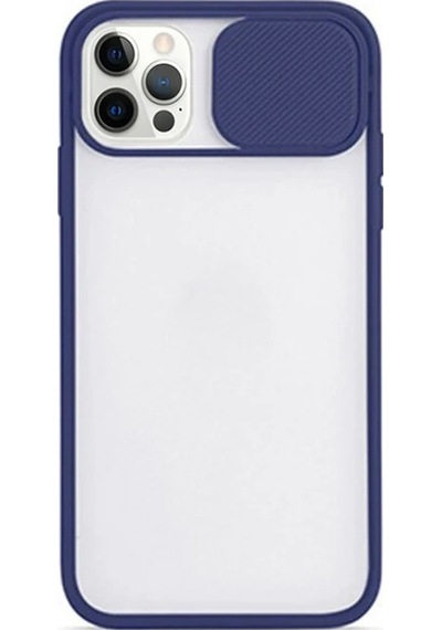 Ally İphone 12 Pro 6.1 Kamera Koruyucu Sürgülü Şeffaf Kılıf- 5775 Mh-hs3382-6284