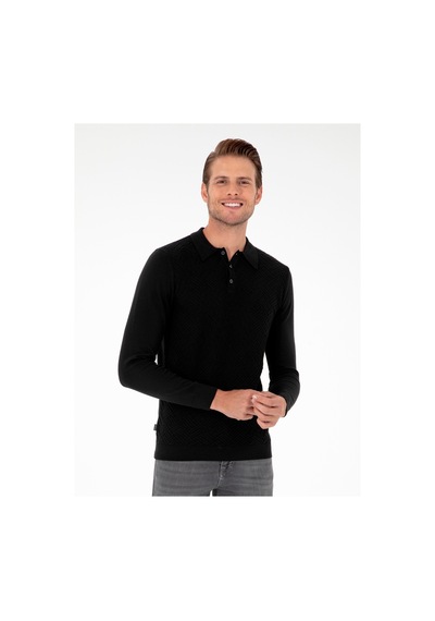 Pierre Cardin Erkek Siyah Kazak /triko 50300521-vr046 Siyah