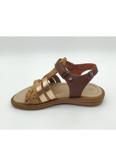 Kız Bebe Ortapedik Hakiki Deri Sandalet Bronz