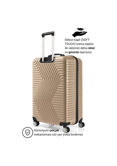 G&d Polo Suitcase Abs Gold Büyük Boy Valiz 600.06-b