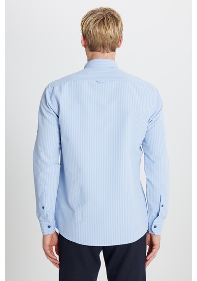 AC&Co / Altınyıldız Classics Erkek Lacı Tailored Slim Fit Dar Kesim Düğmeli Yaka Gofre Desenli Gömlek Lacı AC&Co / Altınyıldız Classics Erkek Lacı Tailored Slim Fit Dar Kesim Düğmeli Yaka Gofre Desenli Gömlek Lacı