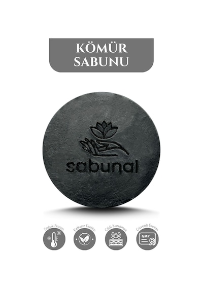 Sabunal Bambu Kömür Sabunu 3 Adet - Siyah Nokta ve Cilt Temizleyici Doğal Sabun