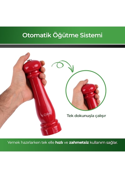 Kspg-4810 Otomatik Tuz&baharat Değirmeni Kırmızı