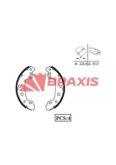 Braxis Ac0018 Arka Fren Pabuçlu Balata Transit 85-90 86vb2200ba