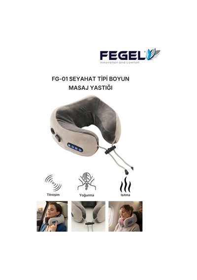 FG-01 Seyahat Tipi Masajlı Boyun  Yastığı